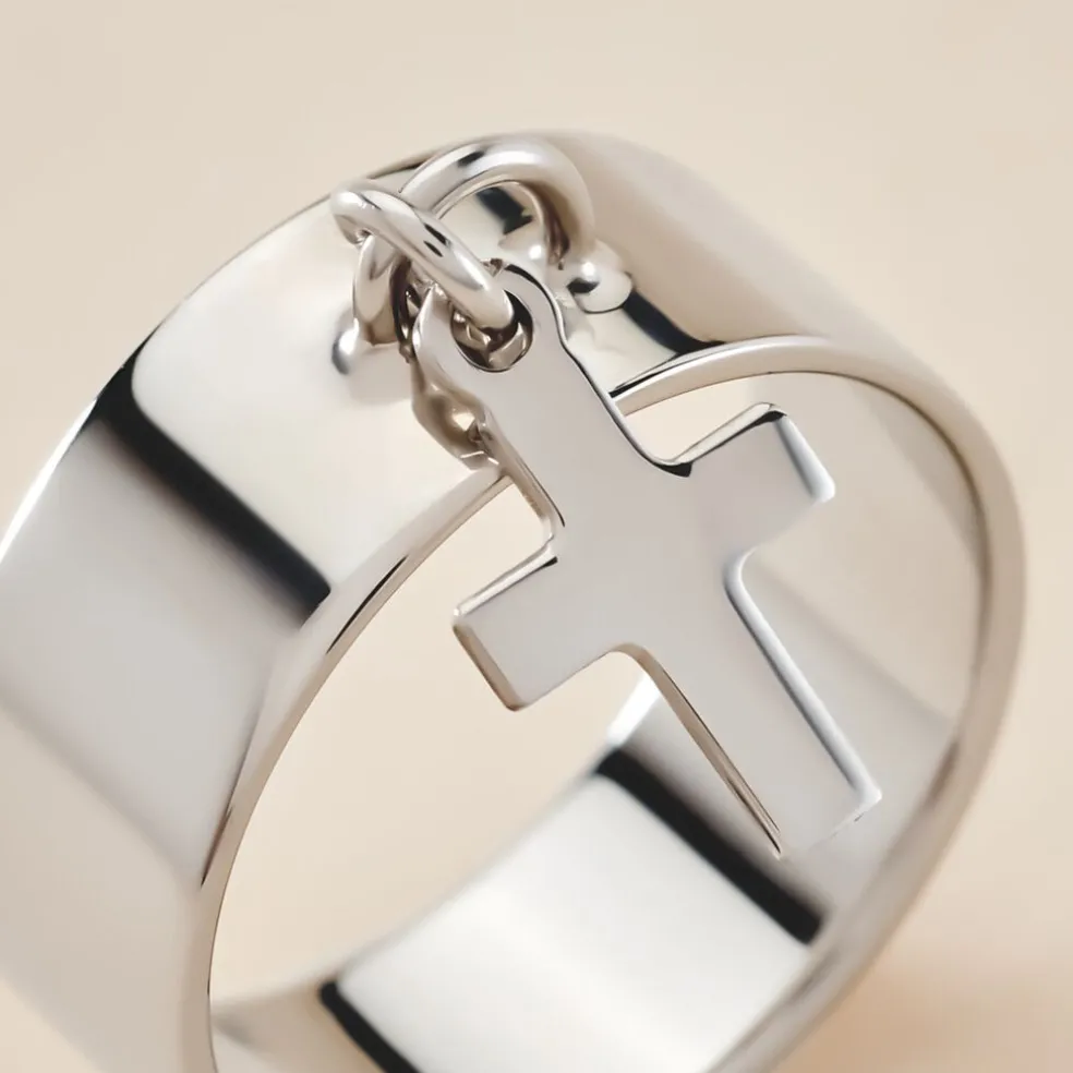 Bague Cecil Argent Blanc