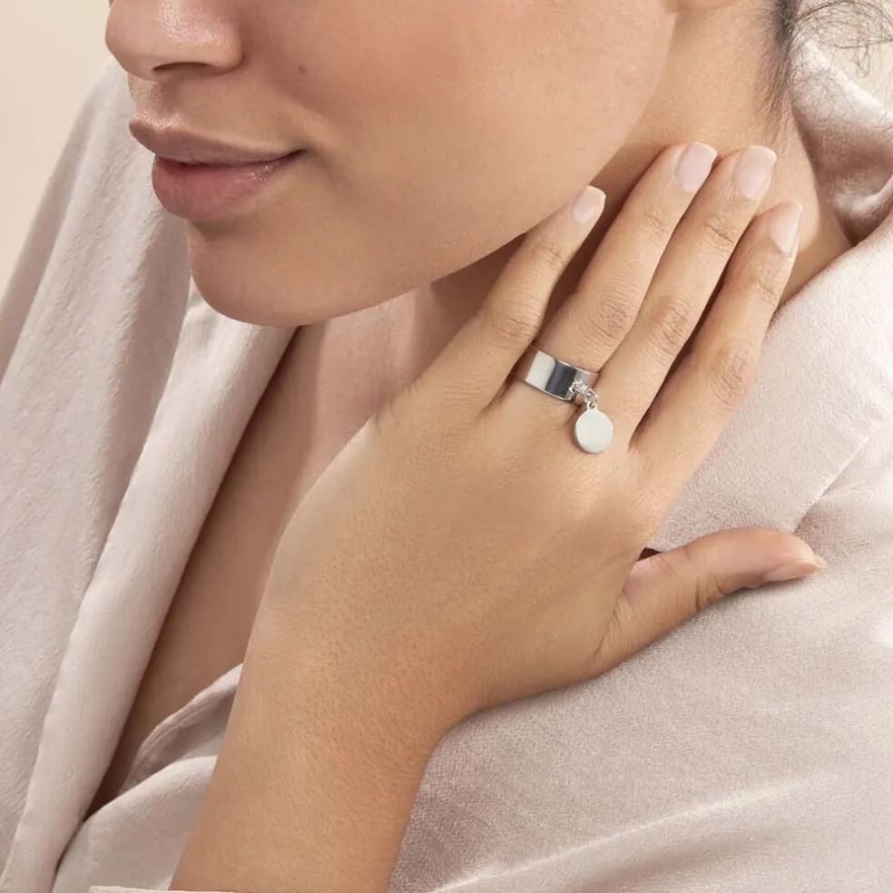 Bague Cecil Argent Blanc