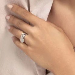 Bague Cecil Argent Blanc