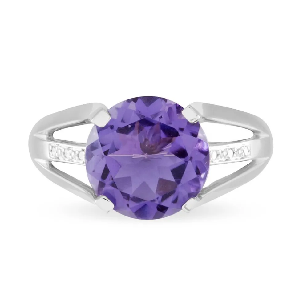 Bague Cecile Or Jaune Quartz Et Diamant