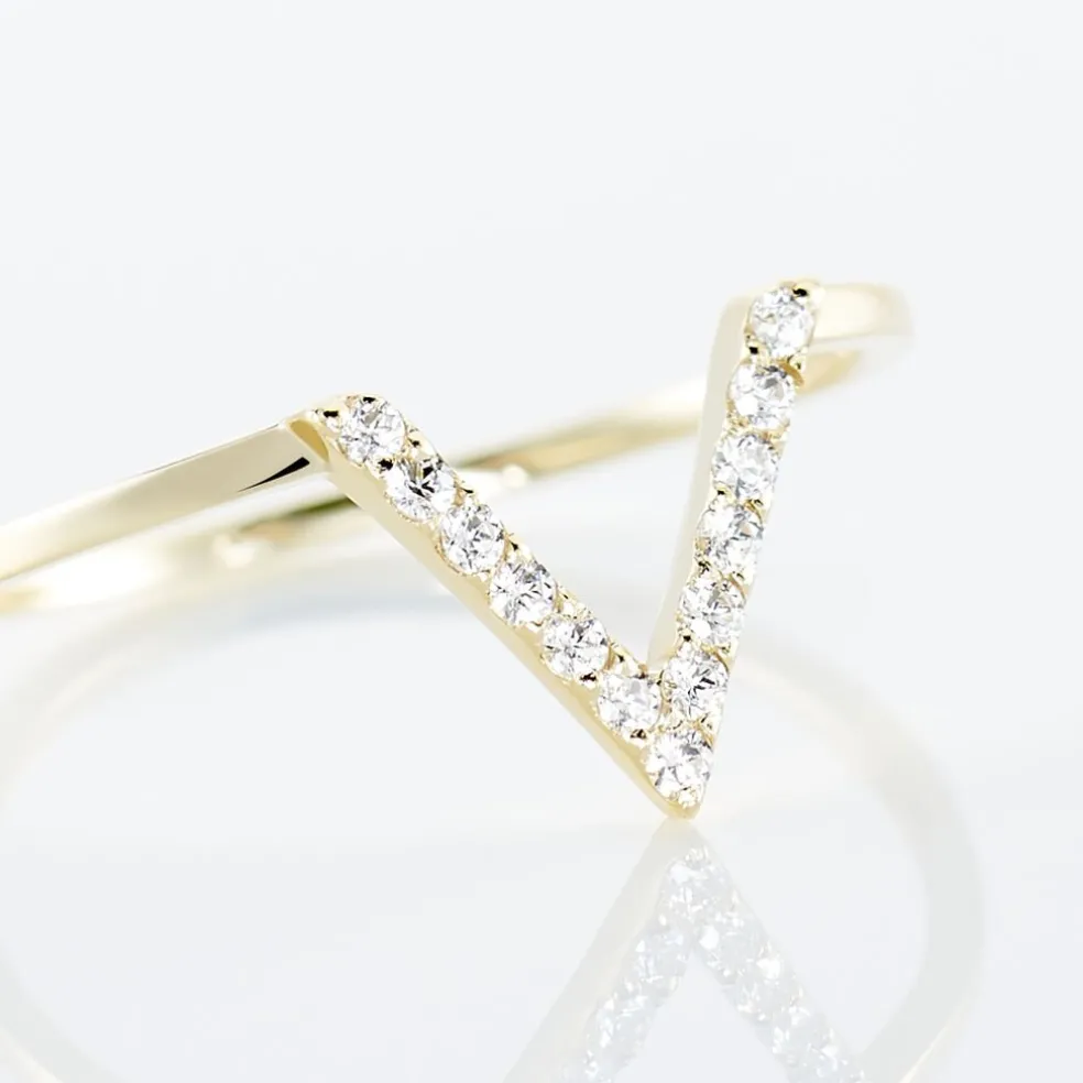 Bague Celene Or Jaune Oxyde De Zirconium