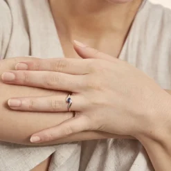 Bague Celestine Or Jaune Saphir Et Diamant