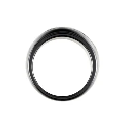 Bague Ceramik Design Argent Blanc Oxyde De Zirconium Et Céramique