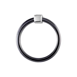 Bague Ceramik Design Argent Blanc Céramique Et Oxyde De Zirconium