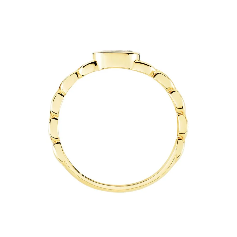 Bague Chain Or Jaune Topaze