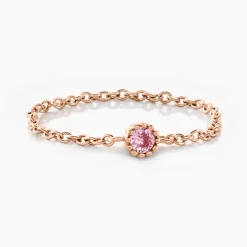 Bague Chaine Rio Selaron Argent Rose Oxyde De Zirconium