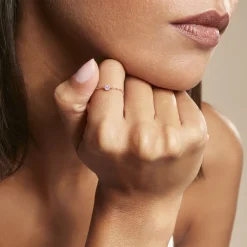 Bague Chaine Rio Selaron Argent Rose Oxyde De Zirconium