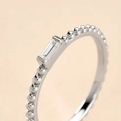 Bague Cherish Argent Blanc Oxyde De Zirconium