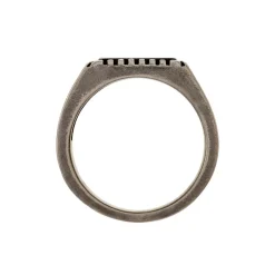 Bague Chevalière Acier Vieillit Haris Agate