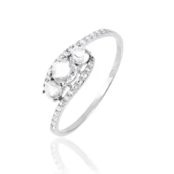 Bague Chloe Or Blanc Oxyde De Zirconium