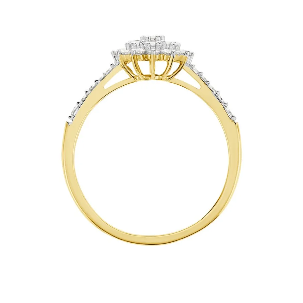 Bague Chouchana Ld Or Jaune Diamant Synthétique