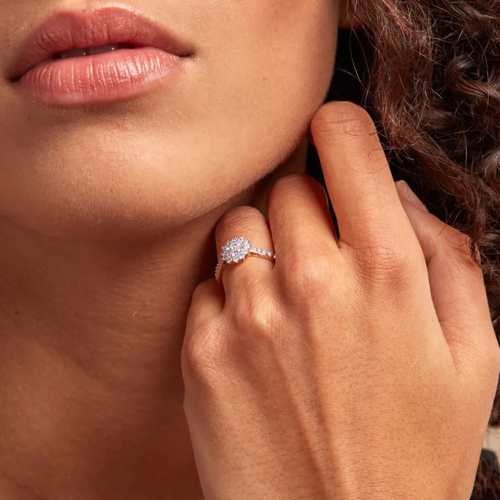 Bague Chouchana Ld Or Jaune Diamant Synthétique