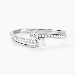 Bague Clarina Or Blanc Oxyde De Zirconium