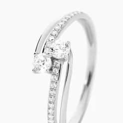 Bague Clarina Or Blanc Oxyde De Zirconium