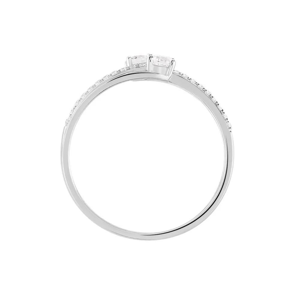 Bague Clarina Or Blanc Oxyde De Zirconium