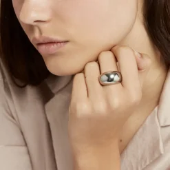 Bague Cleoria Acier Blanc