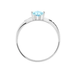 Bague Clothilde Or Blanc Topaze Et Oxyde De Zirconium