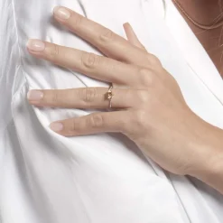 Bague Clothilde Or Jaune Citrine Et Oxyde