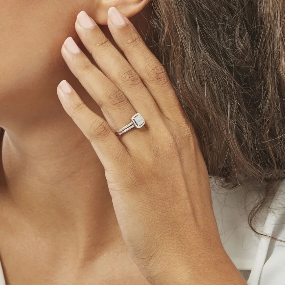 Bague Collection 1986 Or Blanc Diamant