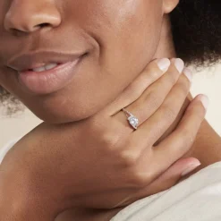 Bague Conception Argent Blanc Oxyde De Zirconium