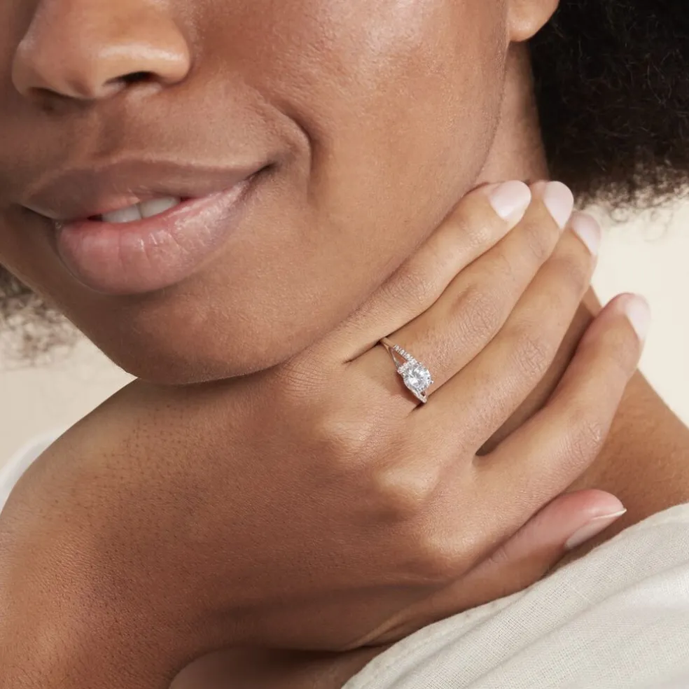 Bague Conception Argent Blanc Oxyde De Zirconium