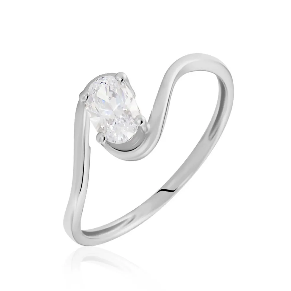 Bague Coronille Or Blanc Oxyde