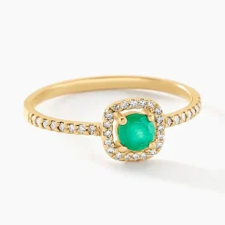 Bague Cosimo Or Jaune Emeraude Diamant