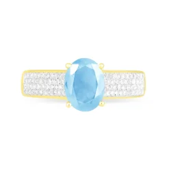 Bague Crista Or Jaune Topaze Et Diamant