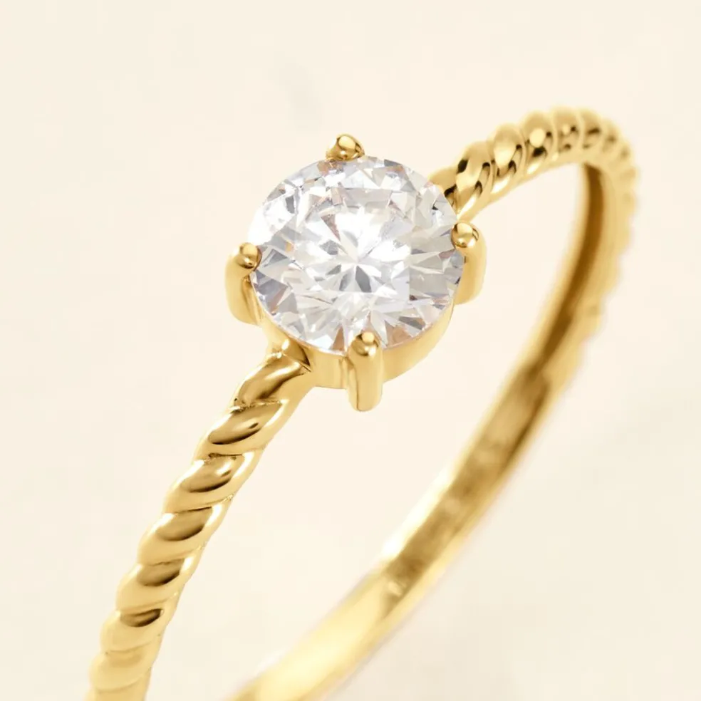 Bague Cymbeline Or Jaune Oxyde De Zirconium