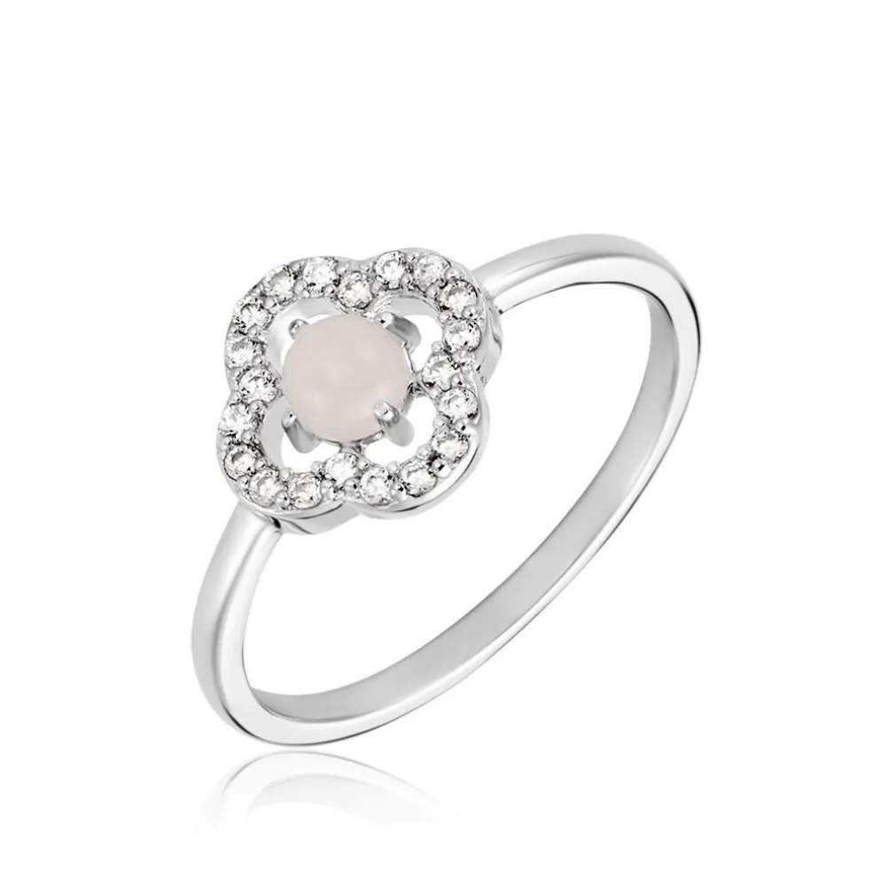 Bague Dally Argent Blanc Quartz Oxyde De Zirconium