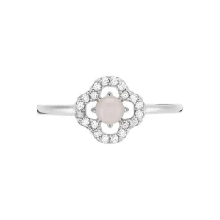 Bague Dally Argent Blanc Quartz Oxyde De Zirconium