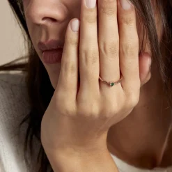 Bague Déclaration Argent Rose Oxyde De Zirconium