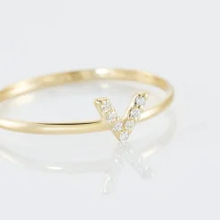 Bague De Phalange Celene Or Jaune Oxyde De Zirconium