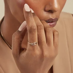 Bague Deonne Or Jaune Améthyste Oxyde De Zirconium