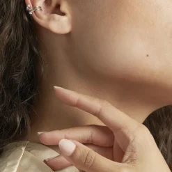 Bague D'hélix Unitaire Amada Argent Blanc Oxyde De Zirconium