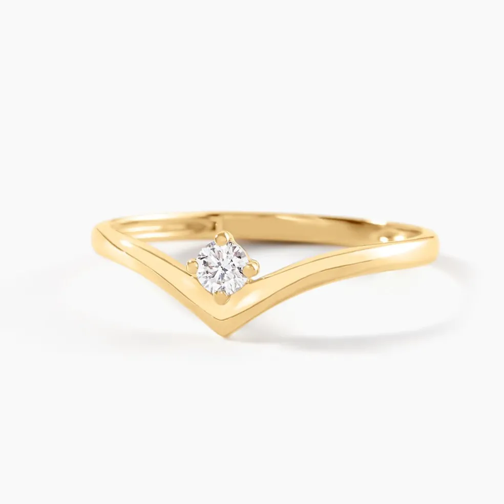 Bague Dipali Or Jaune Diamant Synthétique