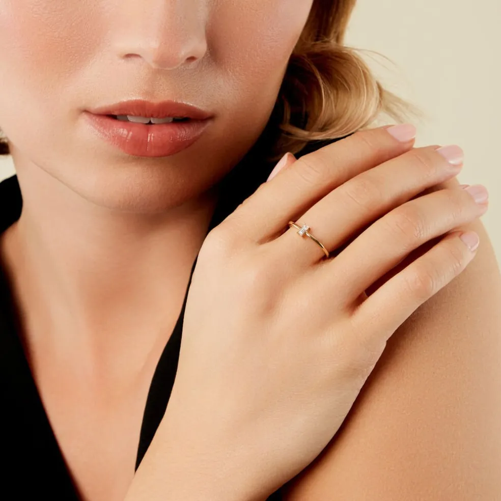 Bague Dmitrii Or Jaune Diamant Synthétique