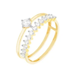 Bague Dolfina Or Jaune Oxyde De Zirconium