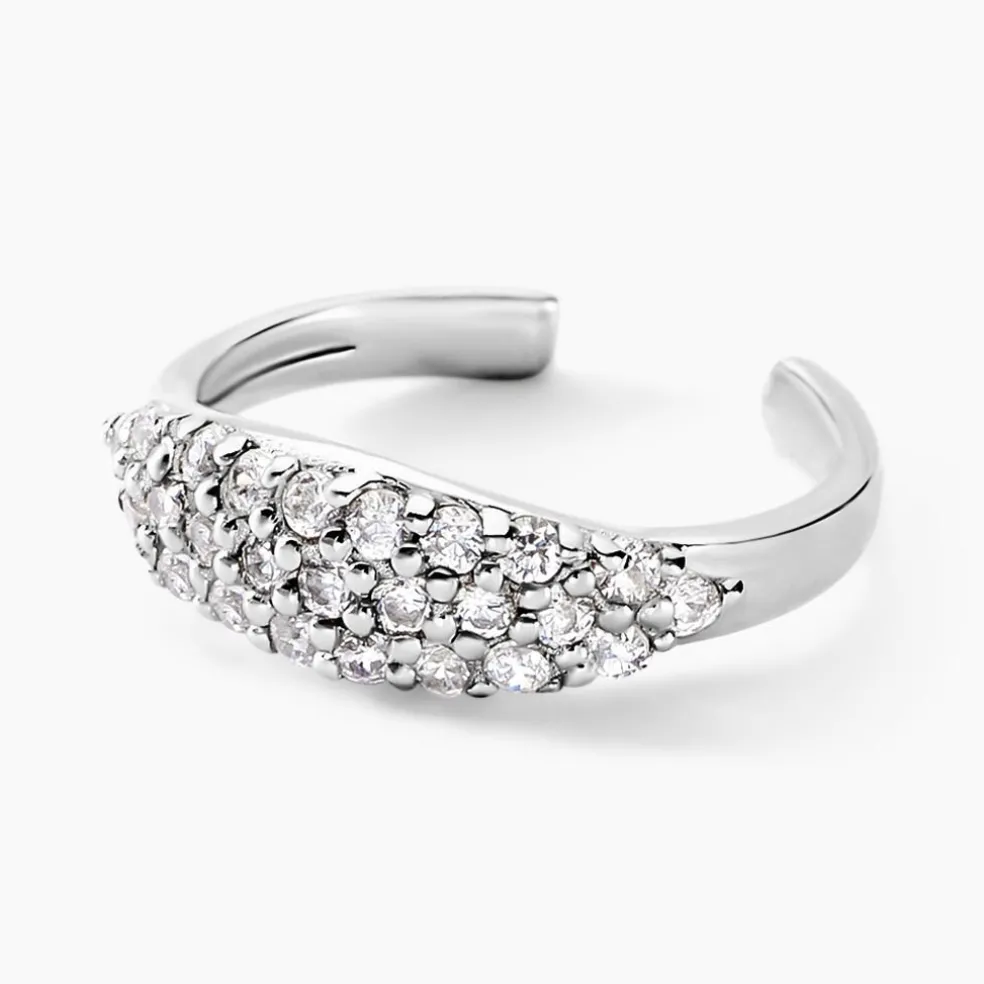 Bague D'oreille Unitaire Charmaine Argent Blanc Oxyde De Zirconium