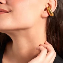 Bague D'oreille Unitaire Cheyenne Acier Jaune