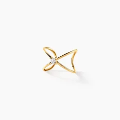 Bague D'oreille Unitaire Lenz Or Jaune Oxyde De Zirconium