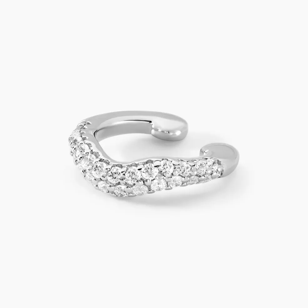 Bague D'oreille Unitaire Nandie Argent Blanc Oxyde De Zirconium