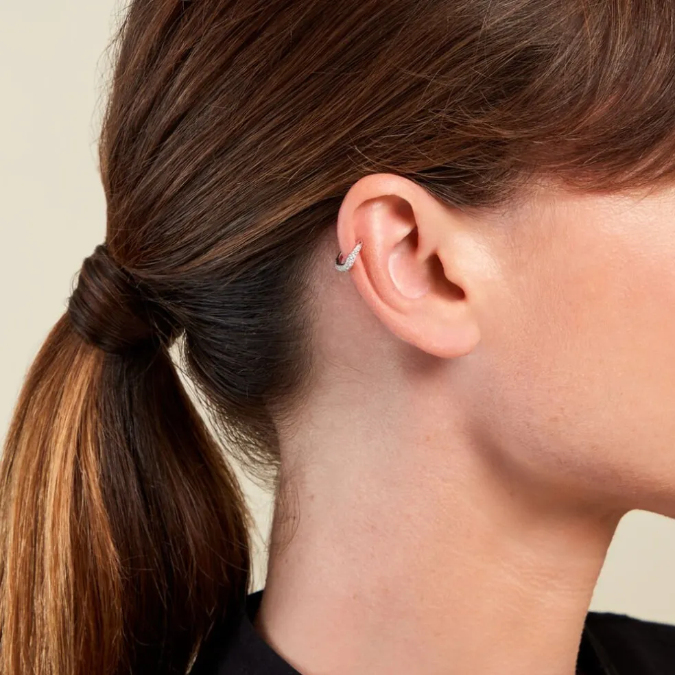 Bague D'oreille Unitaire Nandie Argent Blanc Oxyde De Zirconium