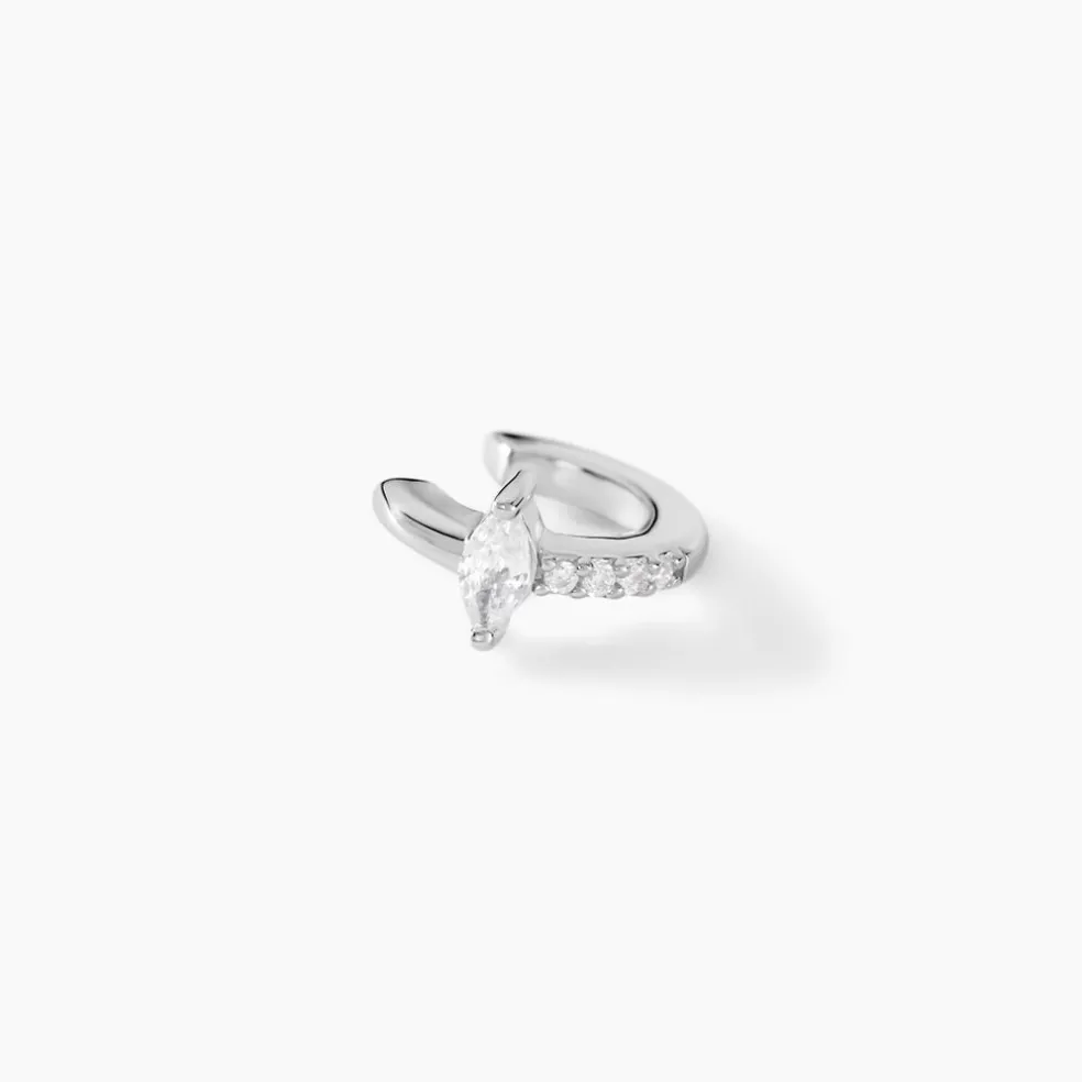 Bague D'oreille Unitaire Naura Argent Blanc Oxyde De Zirconium