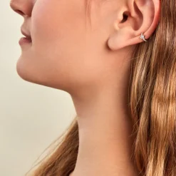 Bague D'oreille Unitaire Naura Argent Blanc Oxyde De Zirconium