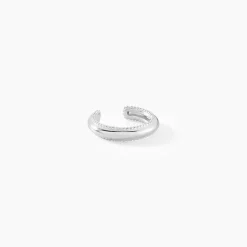 Bague D'oreille Unitaire Ollie Argent Blanc