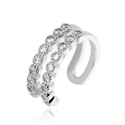 Bague D'oreille Unitaire Widar Argent Blanc Oxyde
