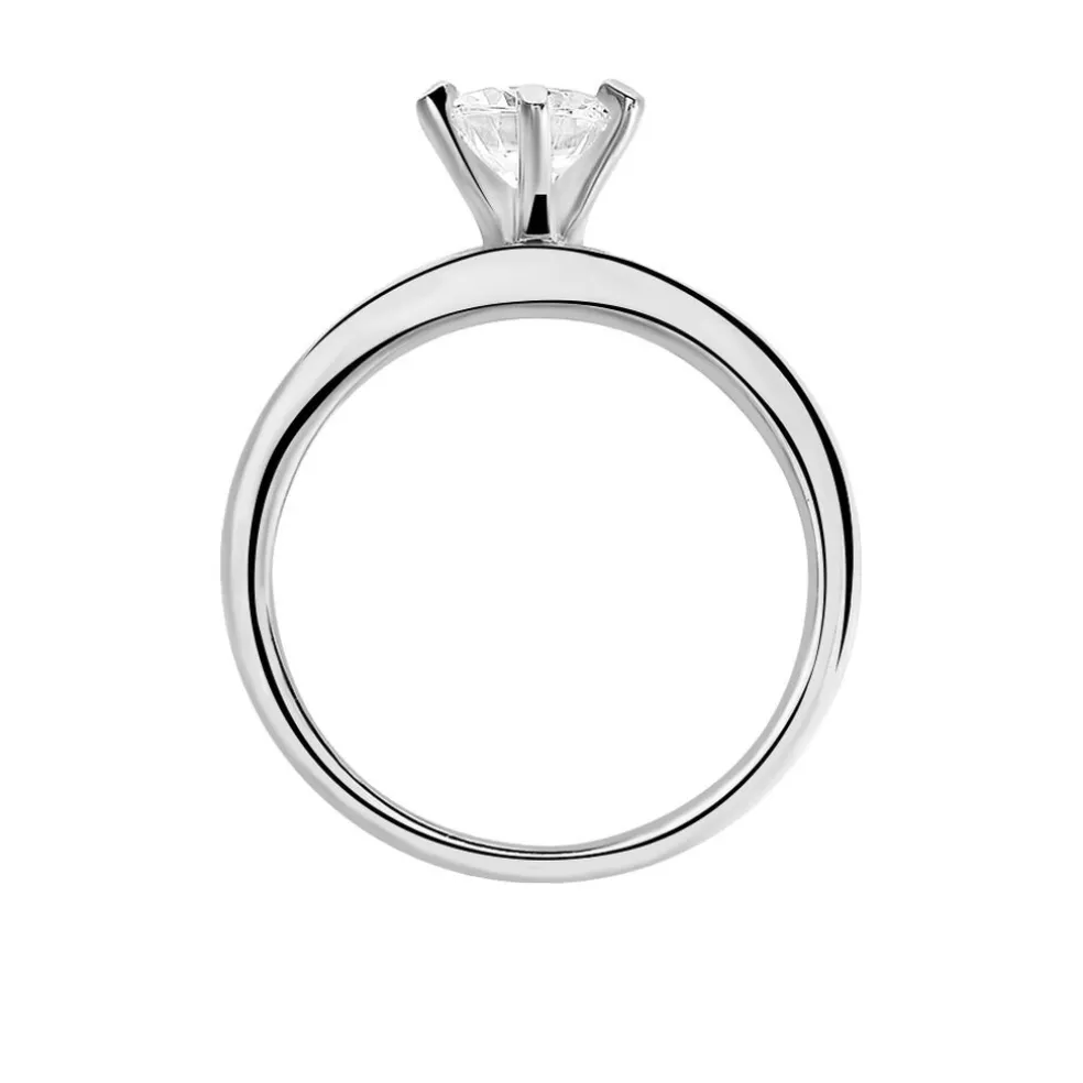 Bague Double Jeu Argent Blanc Oxyde De Zirconium