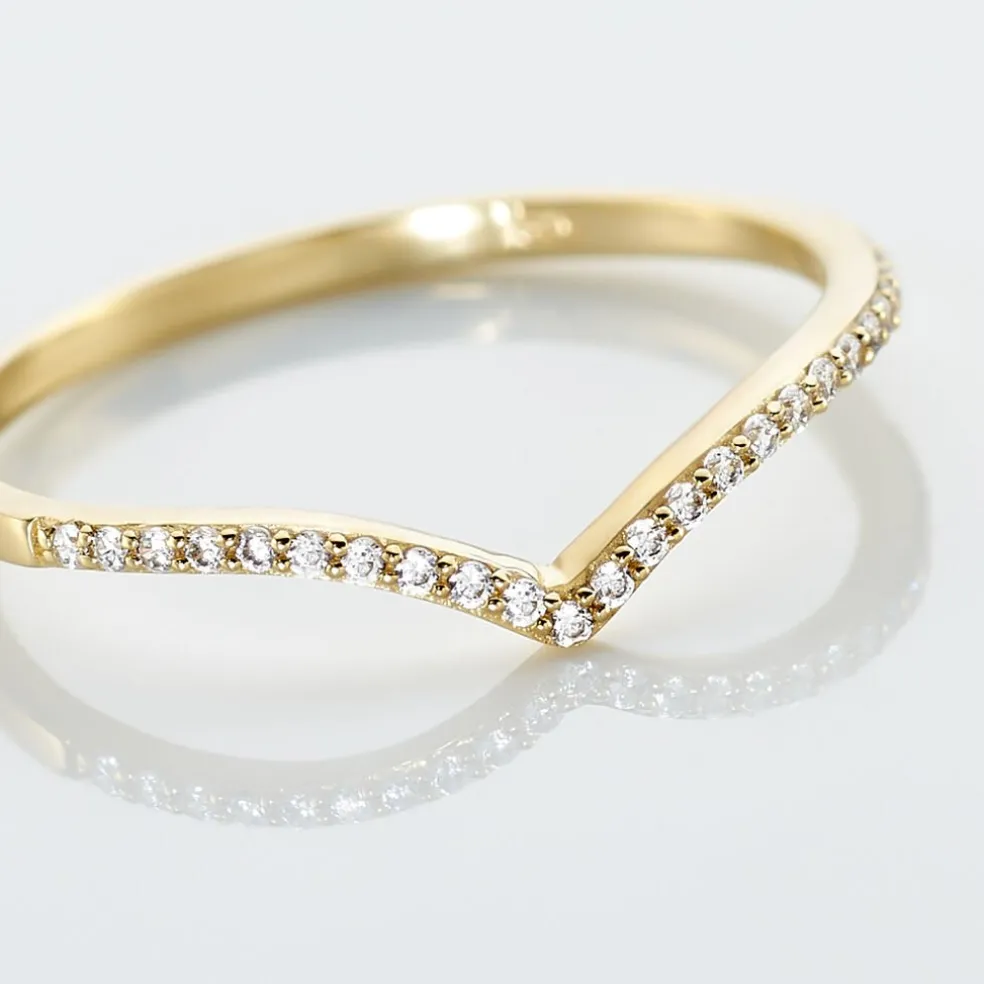 Bague Dounia Or Jaune Oxyde De Zirconium