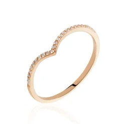 Bague Dounia Or Rose Oxyde De Zirconium